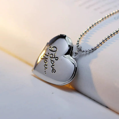 Photo Box Heart Pendant Sweater Chain Love Can Be Opened All-Match 1618572575174
