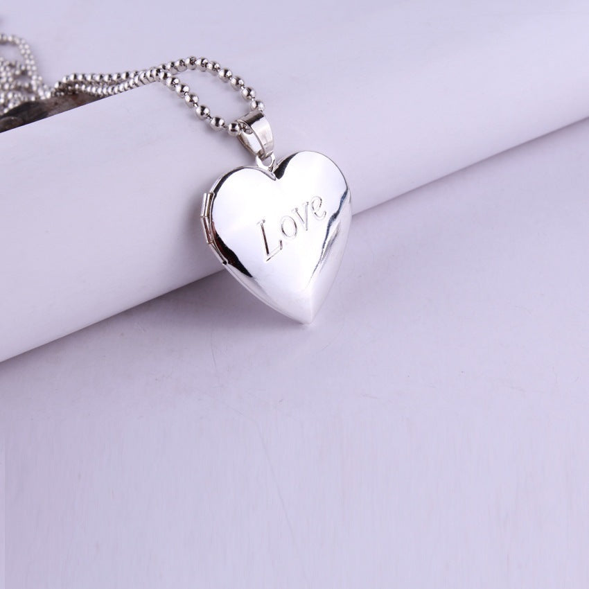 Photo Box Heart Pendant Sweater Chain Love Can Be Opened All-Match 1618572575190