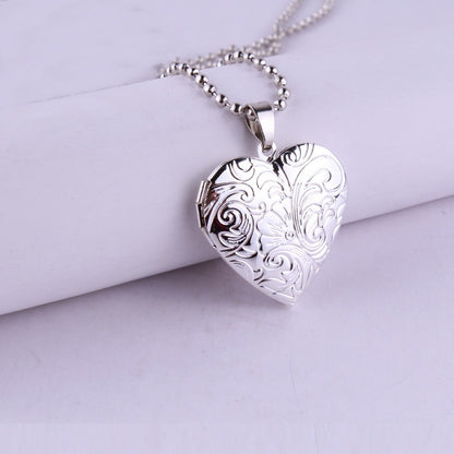 Photo Box Heart Pendant Sweater Chain Love Can Be Opened All-Match 1618572575191