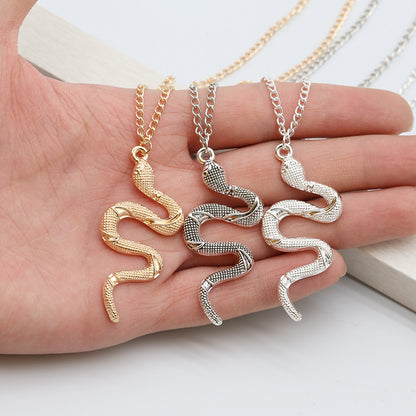 Snake Necklace New Animal Snake Dangle Women Pendant Necklace Minimalist Style Alloy Trendy Female Birthday Jewelry Gift Part