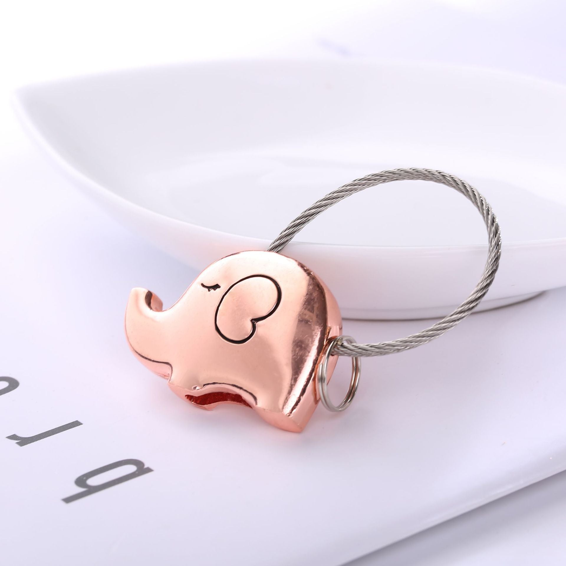 Creative Couple Pair Elephant Keychain Car Pendant 1618713261795