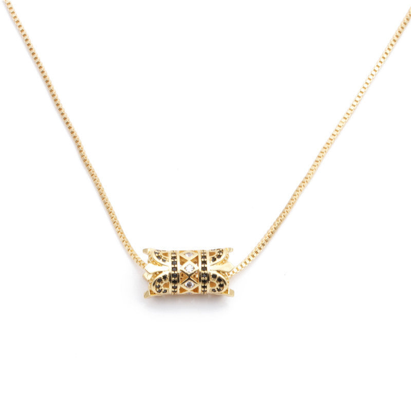 Micro-inlaid Zircon Creative Cylindrical Long Waist Long Diamond Necklace 1618728216649
