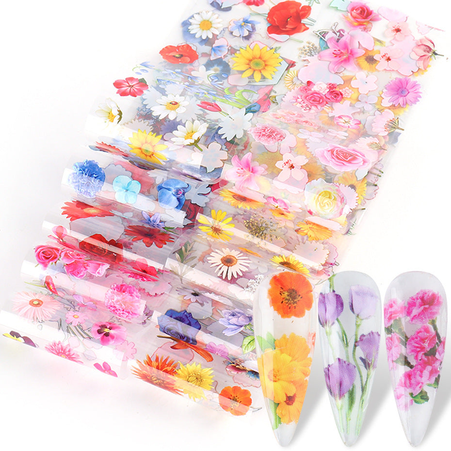 Nail Sticker Ins Retro  Floral Rose Nail Lace Paper Star Transfer Paper Nai 1618794556638