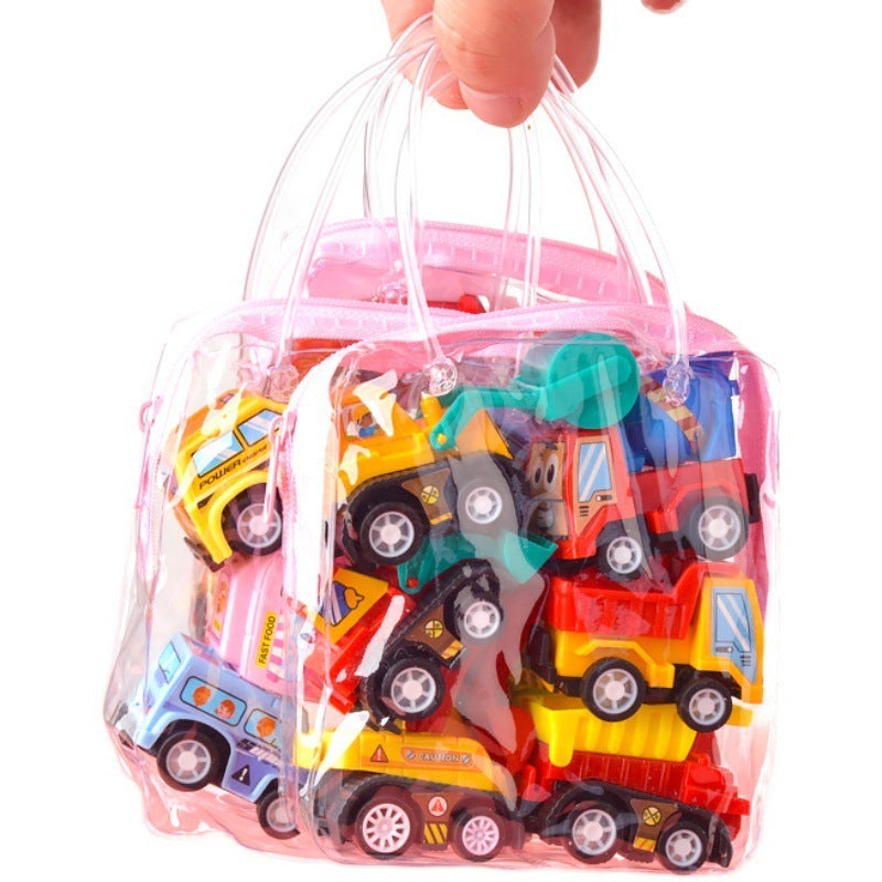 Pull Back CarInertial Car Pull Back carChildren's Fall Resistant Engineering VehicleExcavatorFire TruckTrolley Toy Stall 1618