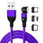 Data Cable 540 Degree Blind Suction Round Magnetic Charging Cable Three-in-one Bent Magnetic Cable - 图片 6