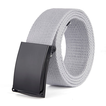 Trendy Fashion New Men'S And Women'S Trousers Solid Color Canvas Belt Men'S Belt 1618822969870