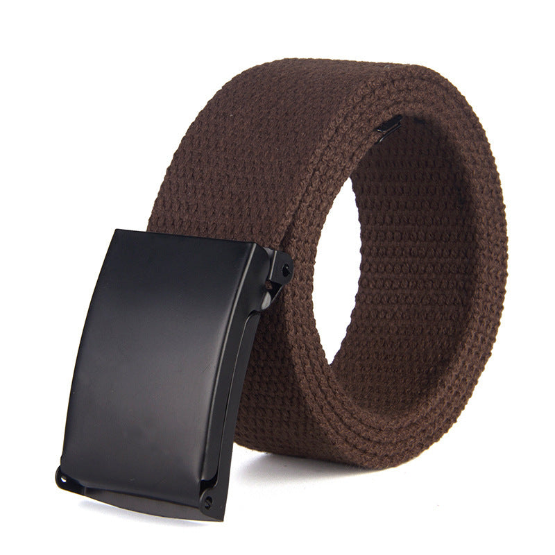 Trendy Fashion New Men'S And Women'S Trousers Solid Color Canvas Belt Men'S Belt 1618822969871