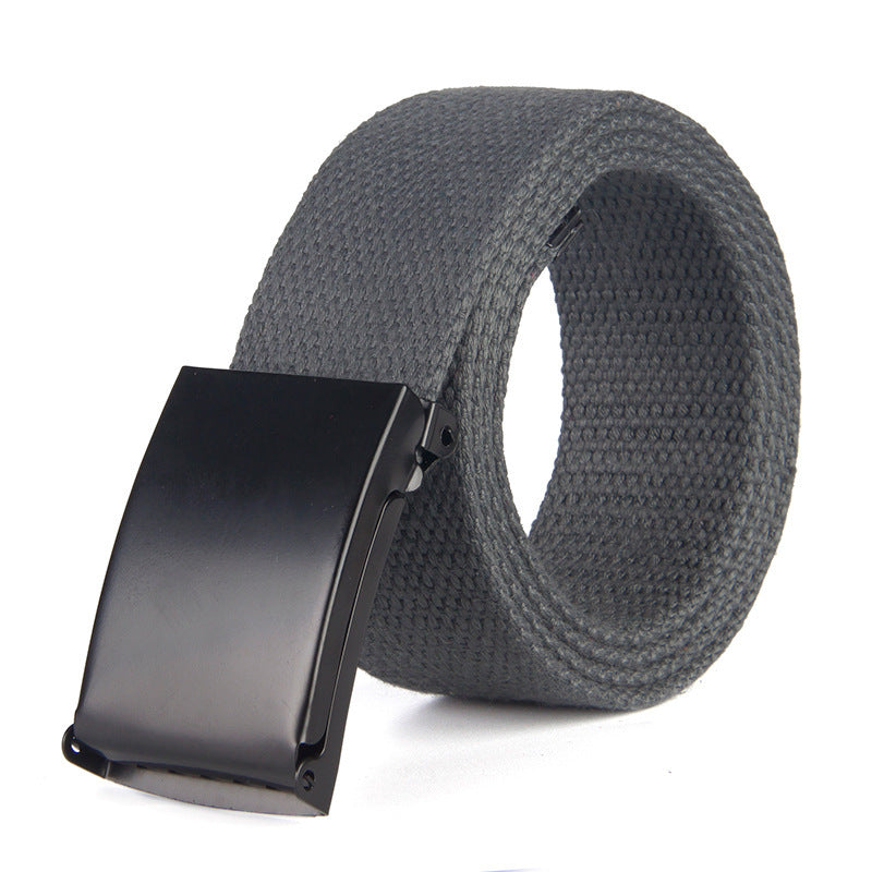 Trendy Fashion New Men'S And Women'S Trousers Solid Color Canvas Belt Men'S Belt 1618822969872