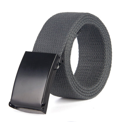 Trendy Fashion New Men'S And Women'S Trousers Solid Color Canvas Belt Men'S Belt 1618822969872