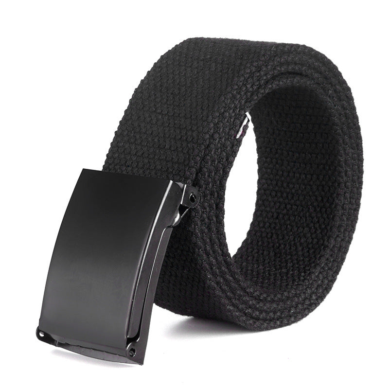 Trendy Fashion New Men'S And Women'S Trousers Solid Color Canvas Belt Men'S Belt 1618822969881