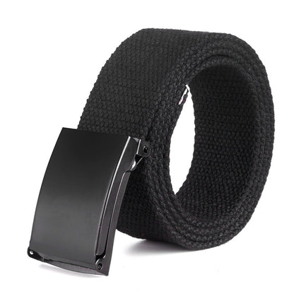 Trendy Fashion New Men'S And Women'S Trousers Solid Color Canvas Belt Men'S Belt 1618822969881