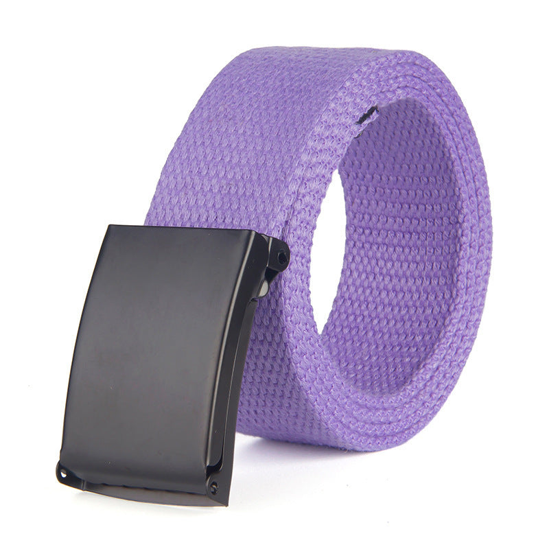 Trendy Fashion New Men'S And Women'S Trousers Solid Color Canvas Belt Men'S Belt 1618822970182