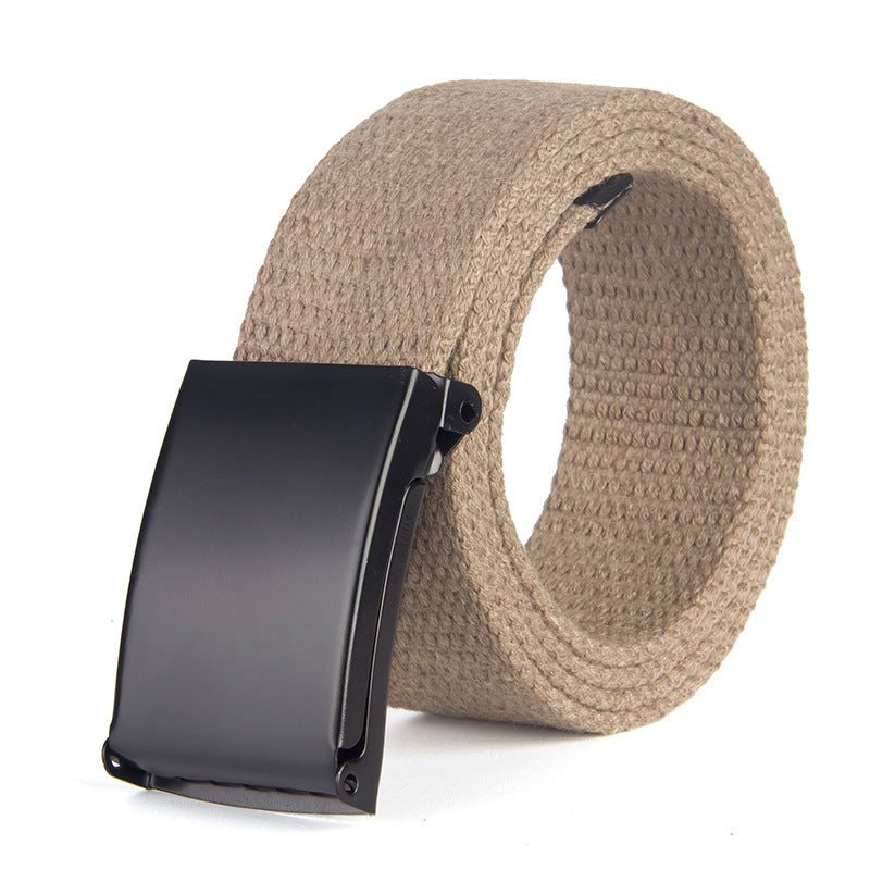 Trendy Fashion New Men'S And Women'S Trousers Solid Color Canvas Belt Men'S Belt 1618822970185