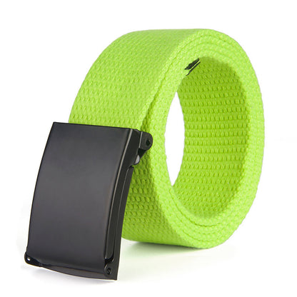 Trendy Fashion New Men'S And Women'S Trousers Solid Color Canvas Belt Men'S Belt 1618822970190