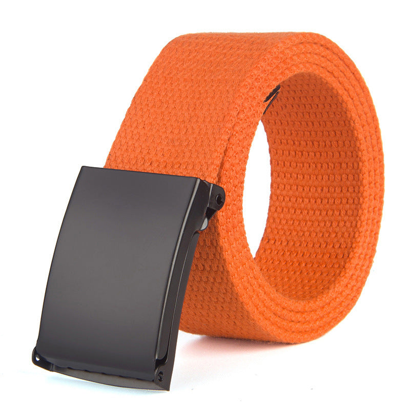 Trendy Fashion New Men'S And Women'S Trousers Solid Color Canvas Belt Men'S Belt 1618822970191