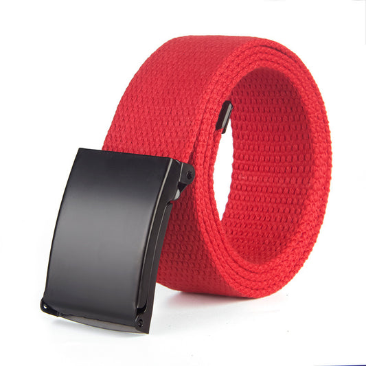 Trendy Fashion New Men'S And Women'S Trousers Solid Color Canvas Belt Men'S Belt 1618822970192