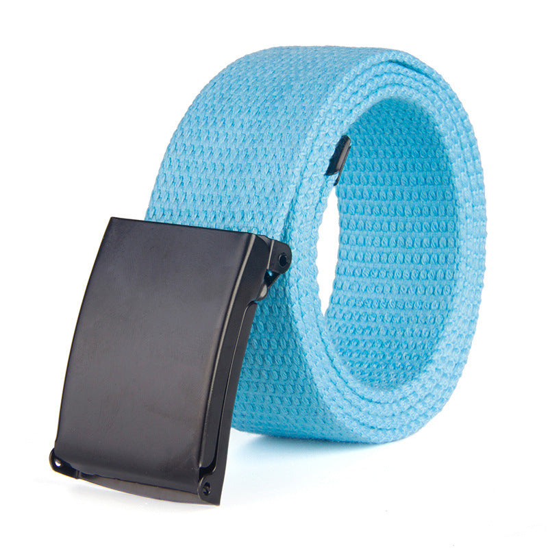 Trendy Fashion New Men'S And Women'S Trousers Solid Color Canvas Belt Men'S Belt 1618822970211