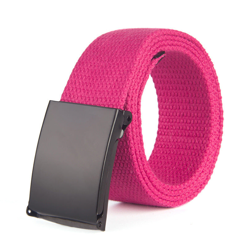 Trendy Fashion New Men'S And Women'S Trousers Solid Color Canvas Belt Men'S Belt 1618822970493