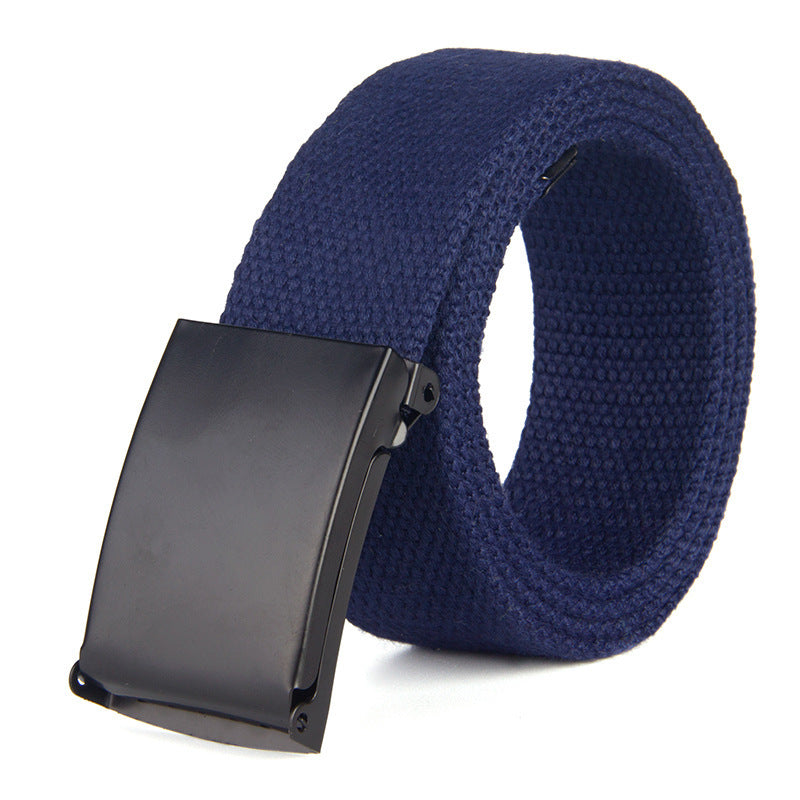 Trendy Fashion New Men'S And Women'S Trousers Solid Color Canvas Belt Men'S Belt 1618822970566