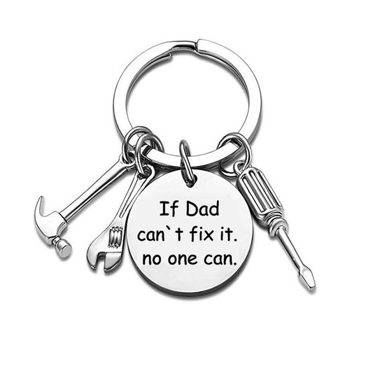 Father's Day Keychain If Dad Can T Fix It Stainless Steel Hammer Screwdriver Wrench Dad Tool 1618853643532