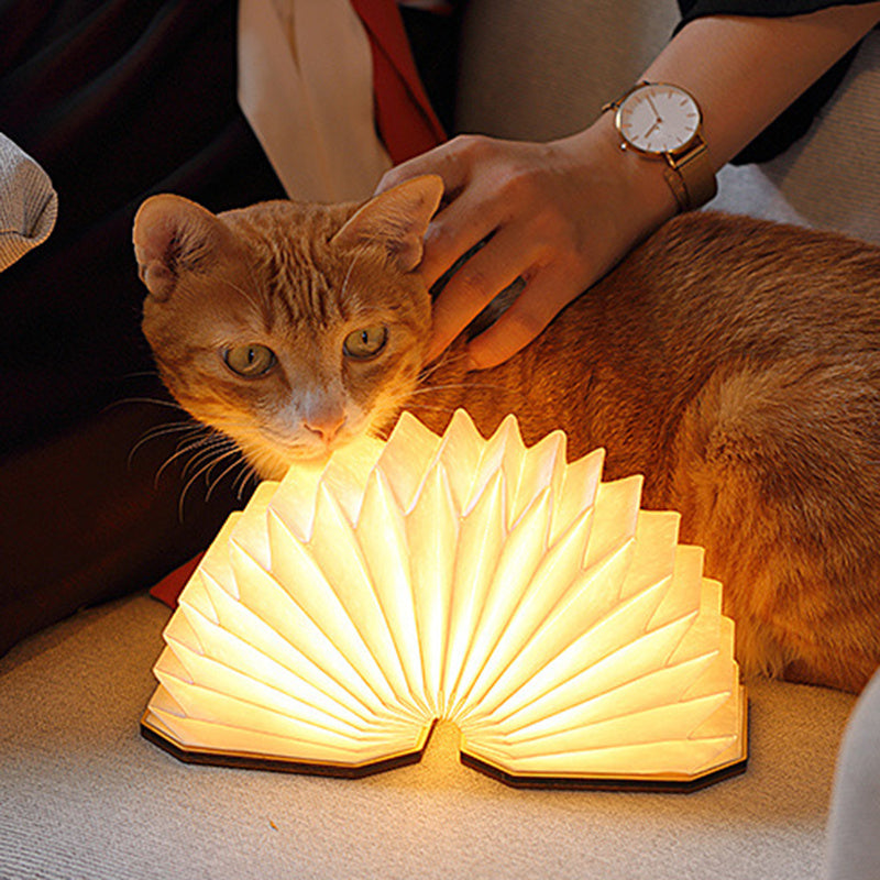 Creative Gift Led Portable Retro Lamp Usb Rechargeable Wooden Lamp 360 Degree Folding Organ Lamp 1618880655775
