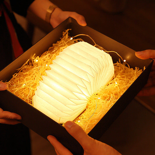Creative Gift Led Portable Retro Lamp Usb Rechargeable Wooden Lamp 360 Degree Folding Organ Lamp 1618880655777