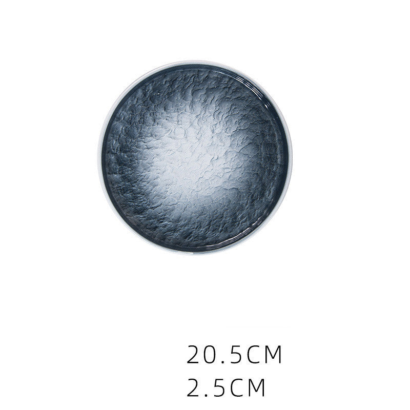 Ceramic Steak Round Flat Plate Home Creative Dish Plate 1618887912016