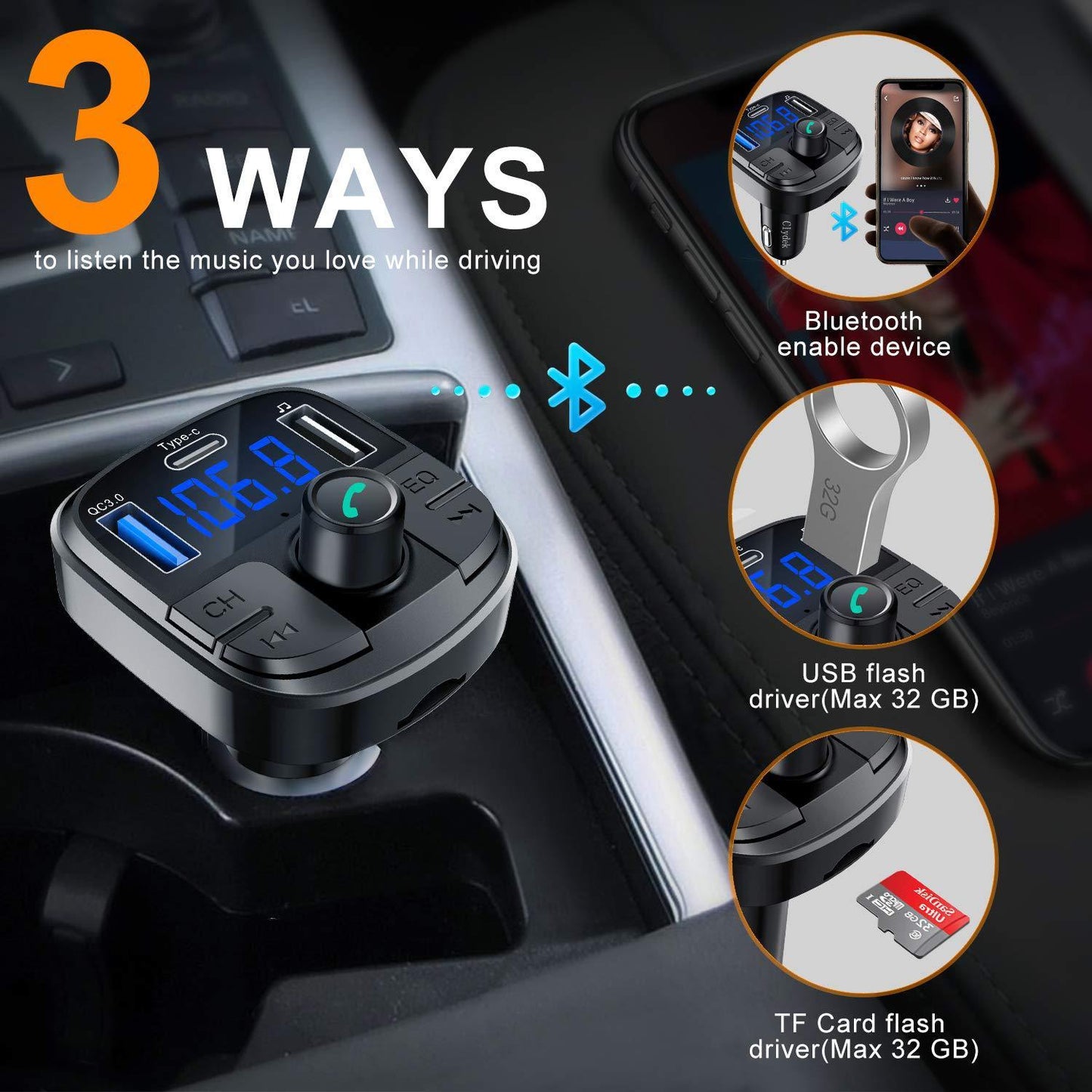 Car Mp3 Bluetooth Player Charger 1618895273619