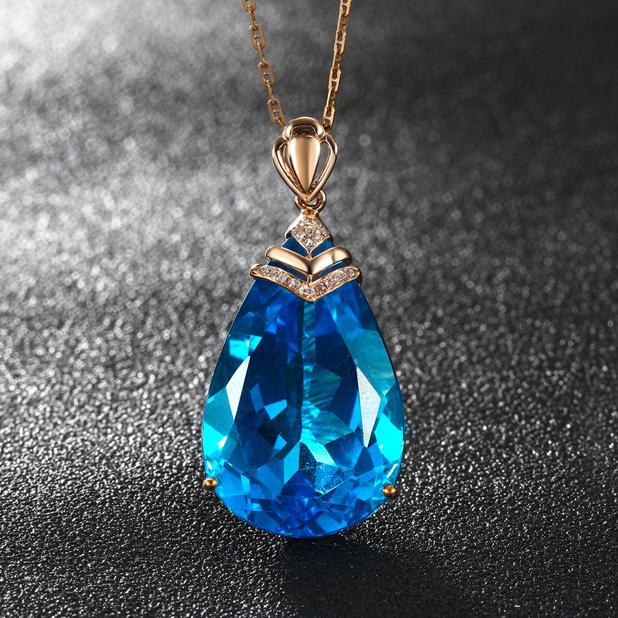 Large Loose Pear Shaped Sapphire Pendant 1618895680490