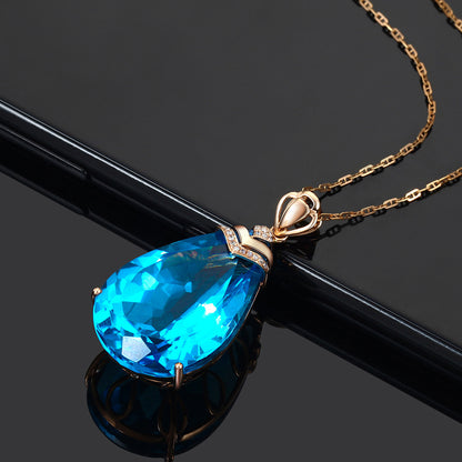 Large Loose Pear Shaped Sapphire Pendant 1618895683211