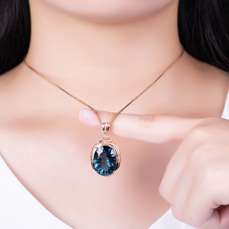 Set With Imitation South African Diamond Pendant 1618898128037