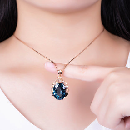 Set With Imitation South African Diamond Pendant 1618898128037
