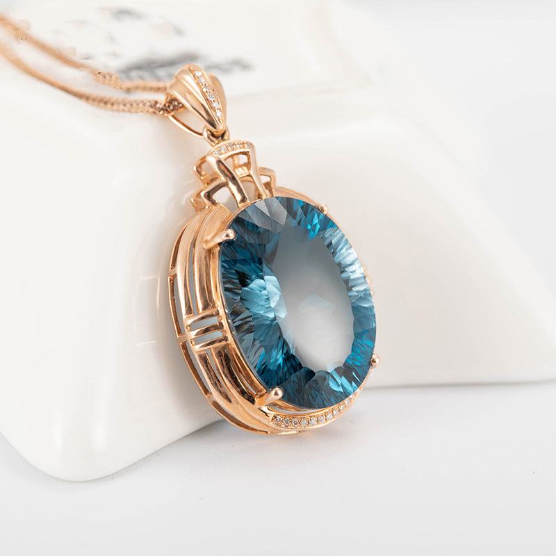 Set With Imitation South African Diamond Pendant 1618898128039