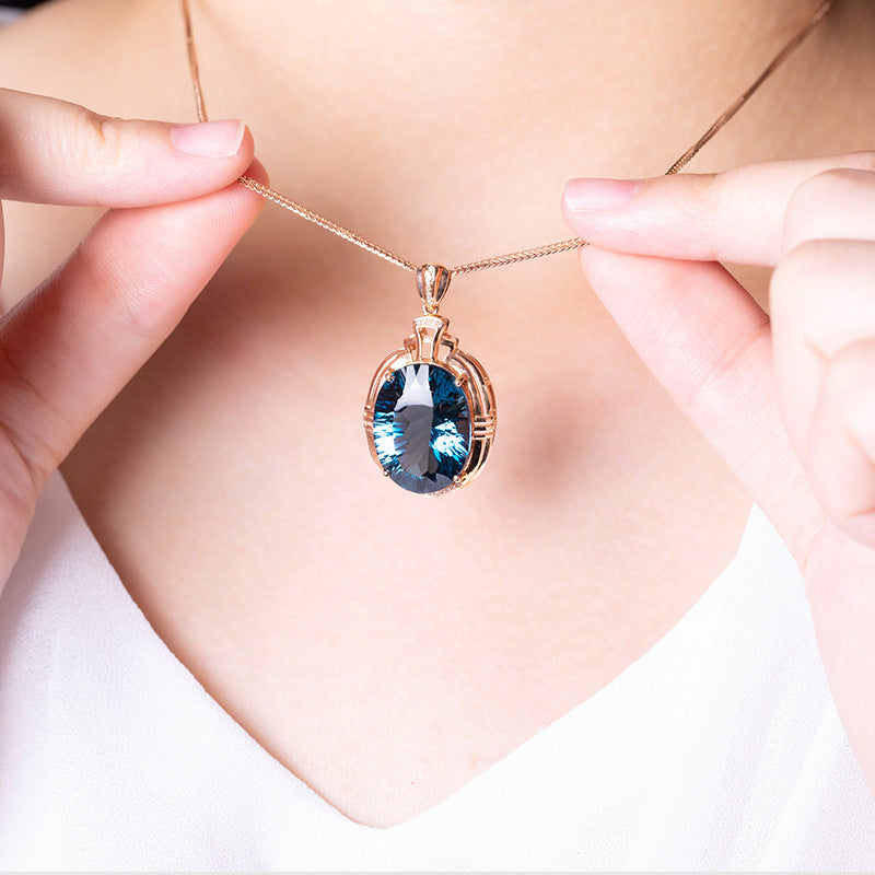Set With Imitation South African Diamond Pendant 1618898128048