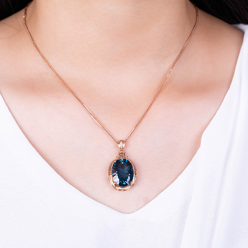 Set With Imitation South African Diamond Pendant 1618898128050