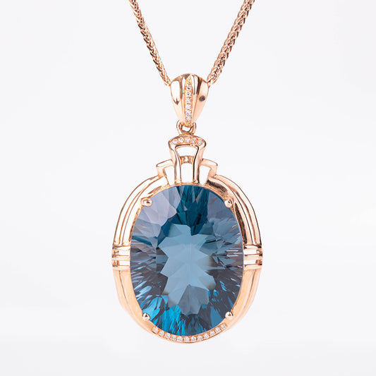 Set With Imitation South African Diamond Pendant 1618898128059