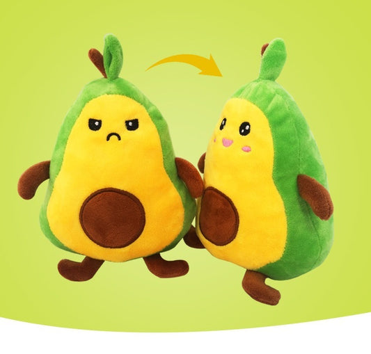 Flip Avocado Doll flip Double-sided Angry Happy Expression Avocado Plush Toy 1618899365606
