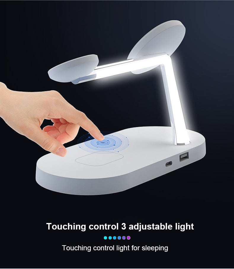 Multifunctional Five-In-One Magnetic Wireless Charging Watch Headset Desktop Mobile Phone Holder Charger 15W Fast Charge - 图片 7