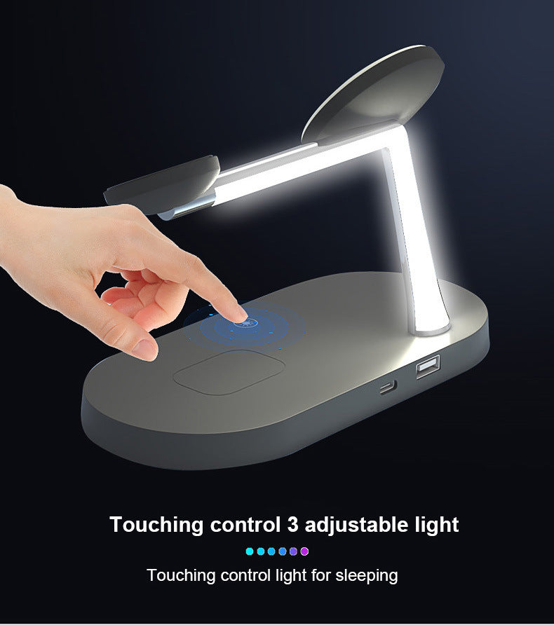 Multifunctional Five-In-One Magnetic Wireless Charging Watch Headset Desktop Mobile Phone Holder Charger 15W Fast Charge - 图片 5