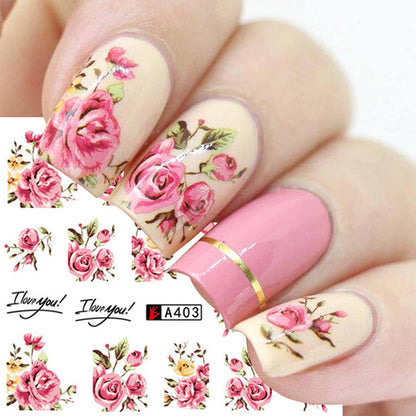 Nail Art Rose Nail Sticker Bowknot Lace Red Flower Nail Applique Eco-Friendly Nail 1618971595419 03b06078 d0af 4396 ac44 3c23
