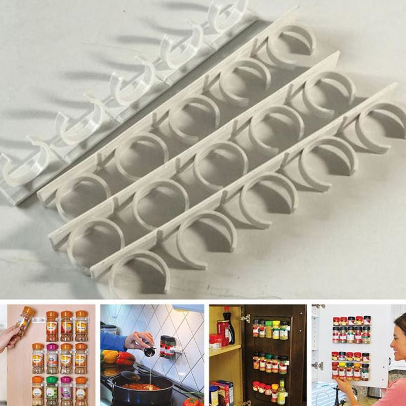 Clip N Store Storage Rack Spice Rack Kitchen Supplies Gadgets Bottle Racks 1618983832659
