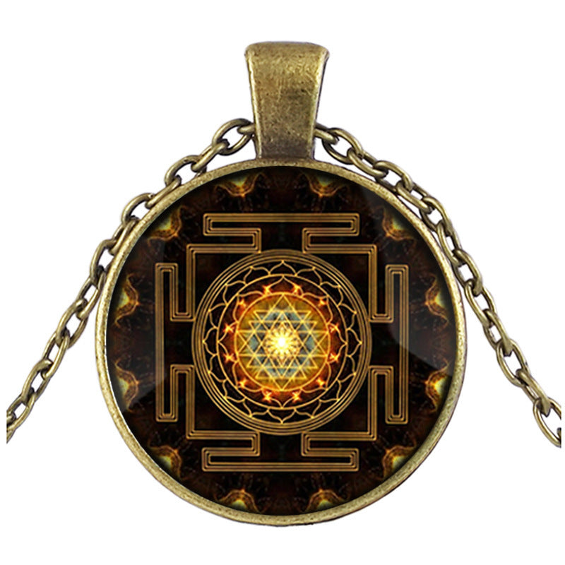 Sacred Sri Lanka Yantra Time Gem Pendant Necklace 1619062129076