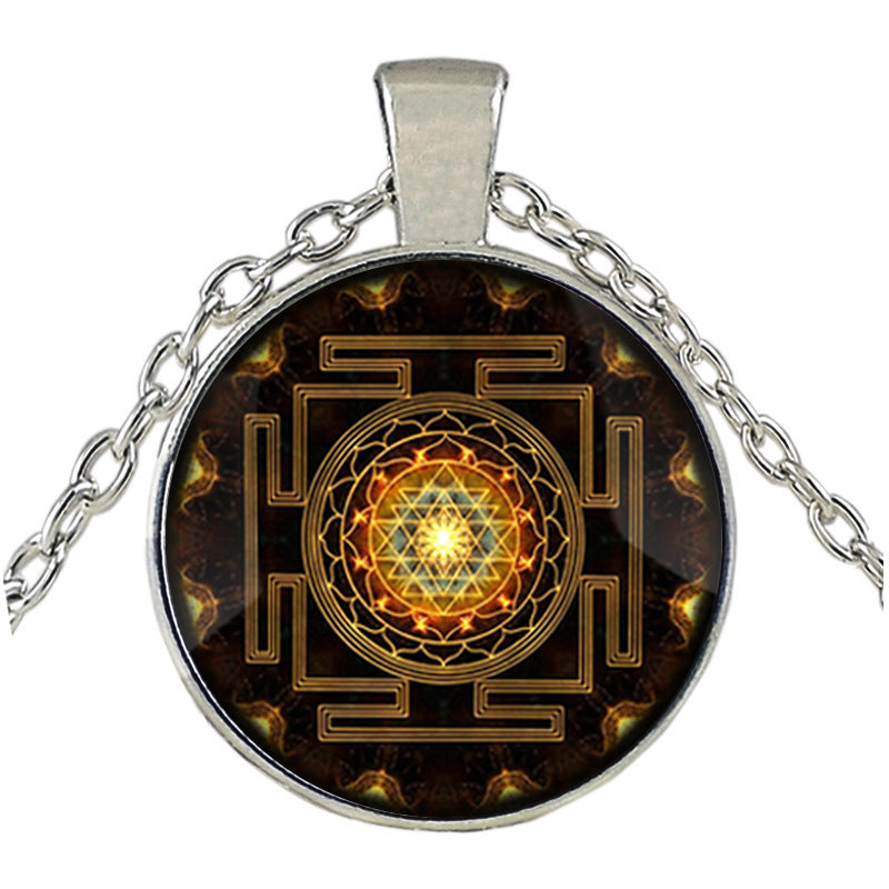 Sacred Sri Lanka Yantra Time Gem Pendant Necklace 1619062129077