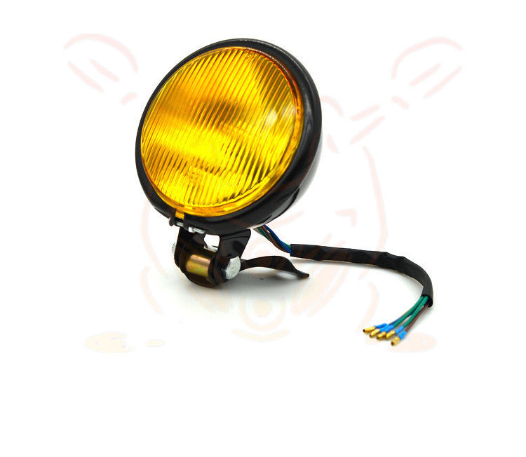 Retro Car Light Yellow Glass Retro Headlight Far And Near Fog Light 1619068152973