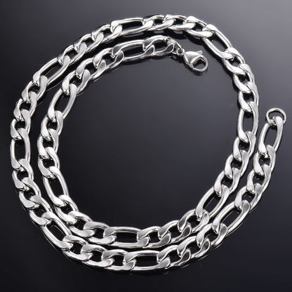 HipHop Stainless Steel Titanium Steel Jewelry Figaro Cuba Chain Men And Women Accessories Chain 1619068972746