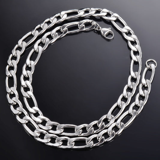 HipHop Stainless Steel Titanium Steel Jewelry Figaro Cuba Chain Men And Women Accessories Chain 1619068972746