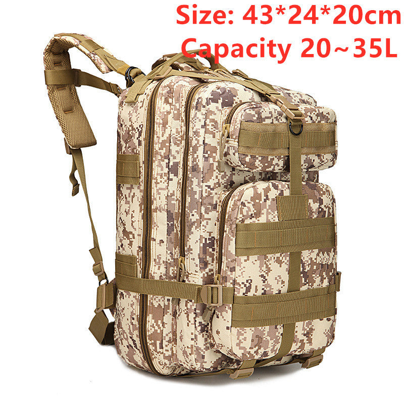 Sports outdoor mountaineering travel double shoulder knapsack camping army camouflage pack tactical backpack 45L large 3P Bac