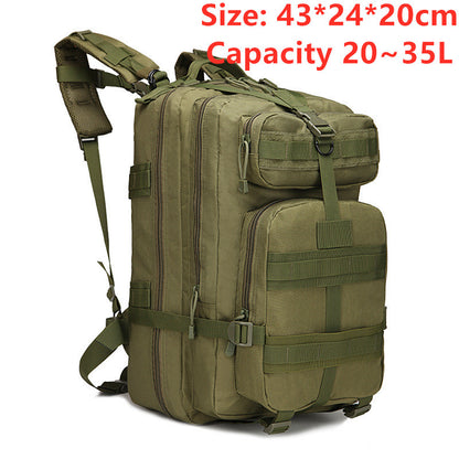 Sports outdoor mountaineering travel double shoulder knapsack camping army camouflage pack tactical backpack 45L large 3P Bac