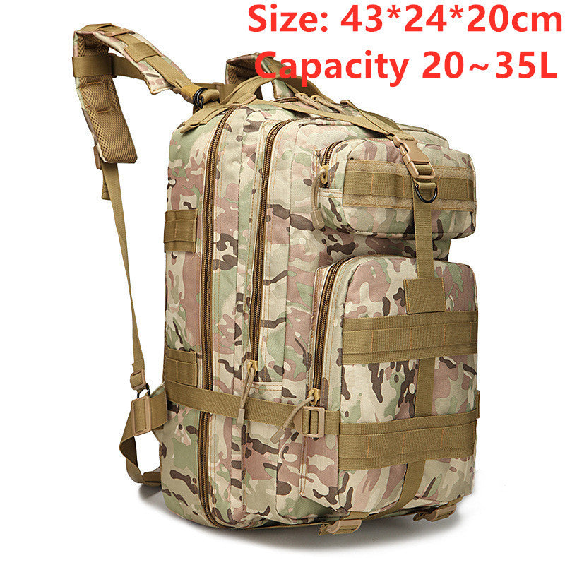 Sports outdoor mountaineering travel double shoulder knapsack camping army camouflage pack tactical backpack 45L large 3P Bac