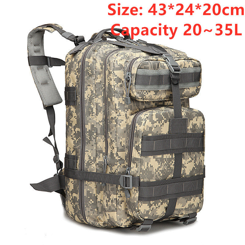 Sports outdoor mountaineering travel double shoulder knapsack camping army camouflage pack tactical backpack 45L large 3P Bac